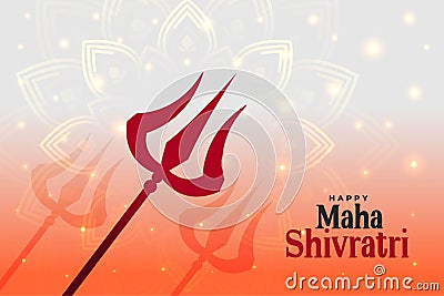 Happy maha shivratri hindu festival background design Vector Illustration