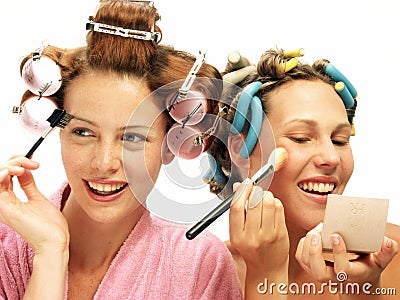 Happy makeup. Stock Photo