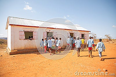 Happy Malagasy school children in classroom Editorial Stock Photo