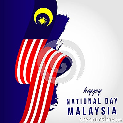 Happy Malaysia National Day Vector Template Design Illustration Vector Illustration