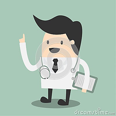 Happy male Doctor Vector Illustration