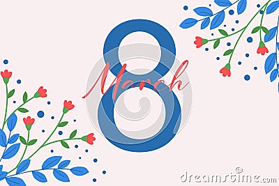 Happy March 8th holiday Vector Illustration