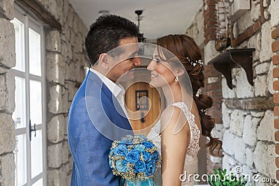 Happy marrying couple Stock Photo