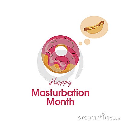 Happy Masturbation Month vector Vector Illustration