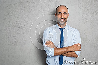 Happy mature businessman Stock Photo