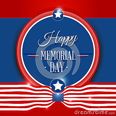 Happy Memorial day background Vector Illustration