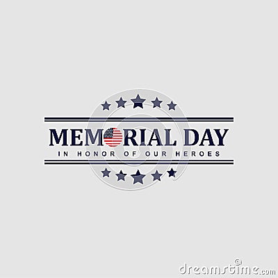 Happy Memorial Day Celebration Vector Template Design Illustration Vector Illustration