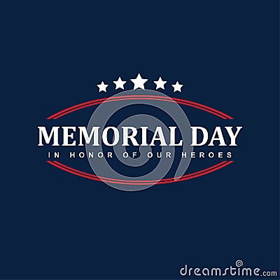 Happy Memorial Day Celebration Vector Template Design Illustration Vector Illustration