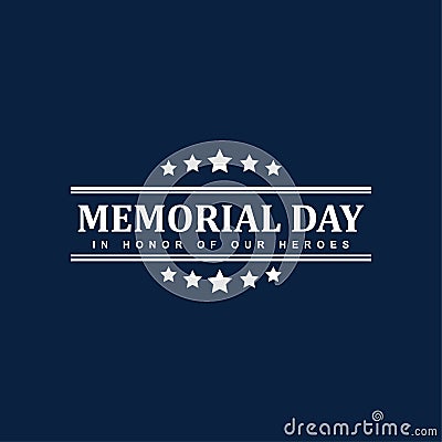 Happy Memorial Day Celebration Vector Template Design Illustration Stock Photo