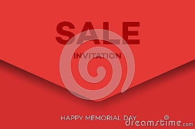 Happy Memorial Day Greeting Card. Vector Illustration