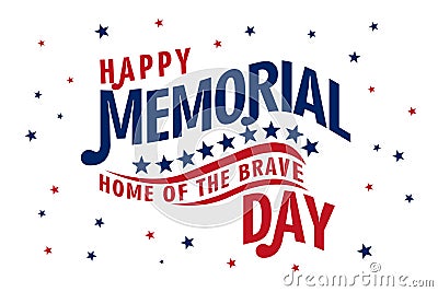 Happy Memorial Day Vector Illustration