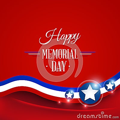 Happy Memorial day Vector Illustration