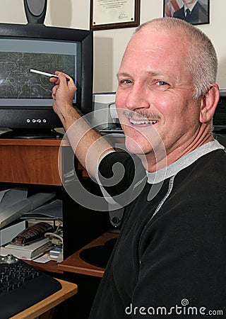 Happy Meteorologist Stock Photo