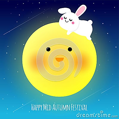 Happy mid autumn festival illustraion Vector Illustration