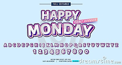 Alphabet text effect, modern style for promotional ads, or more big event, special moment Stock Photo