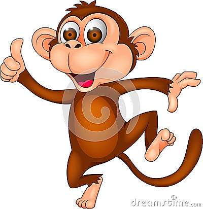 Happy monkey Vector Illustration