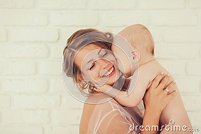 Happy mother and baby Stock Photo