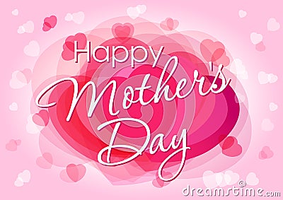 Happy mother day love card Vector Illustration