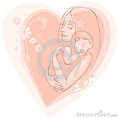 Happy mother day Vector Illustration