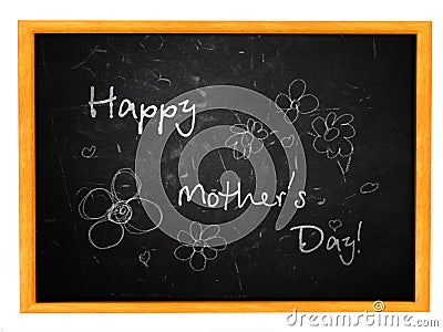 Happy Mother`s Day on a blackboard Stock Photo