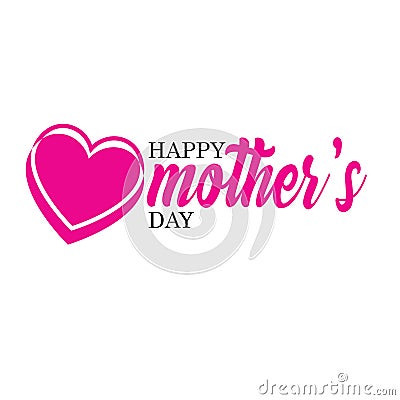 Happy Mother`s Day Calligraphy Background - Vector Stock Photo