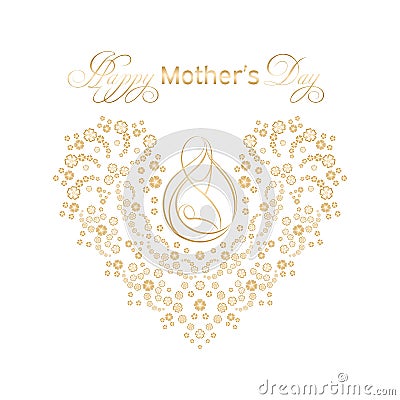 Happy Mother s day card Vector Illustration