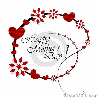 Happy Mothers Day Vector Illustration