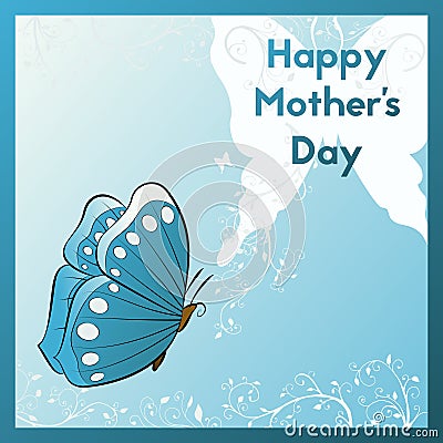 Happy Mother`s Day. E card for your mom. Vector Illustration