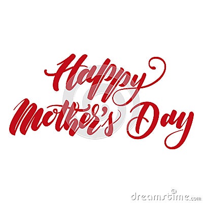 Happy Mother`s Day Greeting Card. Vector Illustration