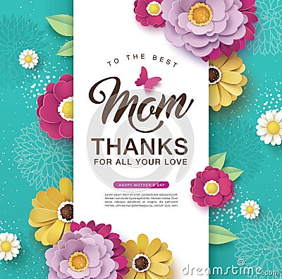 Happy Mother`s Day Vector Illustration