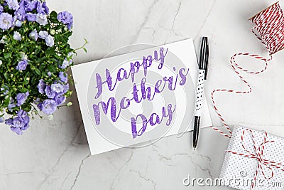 Happy Mother`s Day postcard Stock Photo