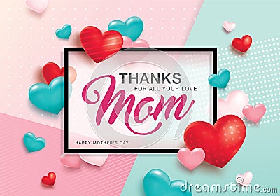 Happy Mother`s Day greeting design Vector Illustration