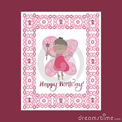 Happy Mother's Day. Selebration.Mothers day card. Greeting card, flying fairies. Fairy pink. Stock Photo