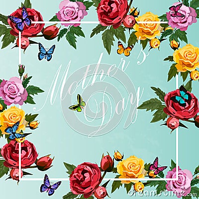 Happy Mother`s Day Vector Illustration