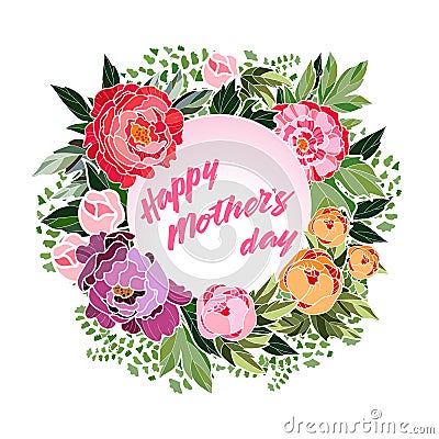 Happy Mothers Day background. Vector Illustration