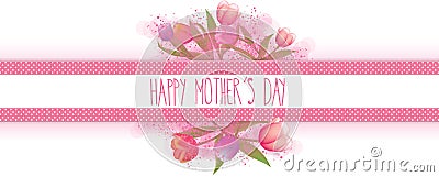 Happy mothers day banner Vector Illustration