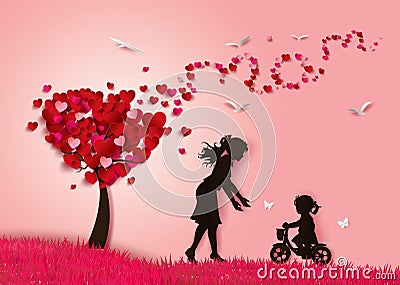 Happy mothers day Vector Illustration