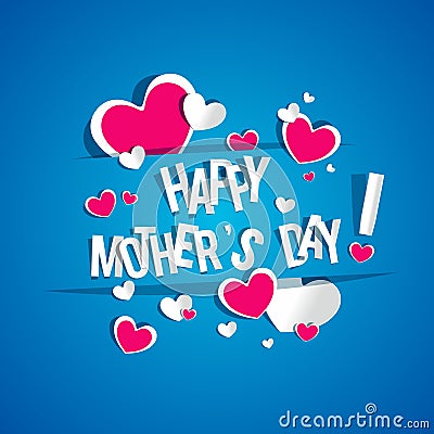 Happy Mothers Day Card Vector Illustration