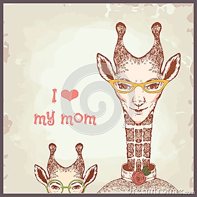 Happy mothers day cards Vector Illustration