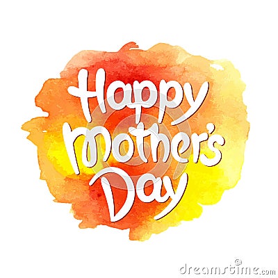 Happy mothers day hand-drawn lettering Vector Illustration