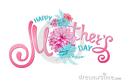 Happy Mothers Day Vector Illustration