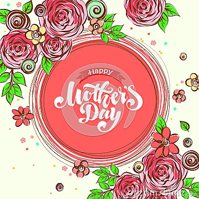 Happy Mothers Day Vector Illustration