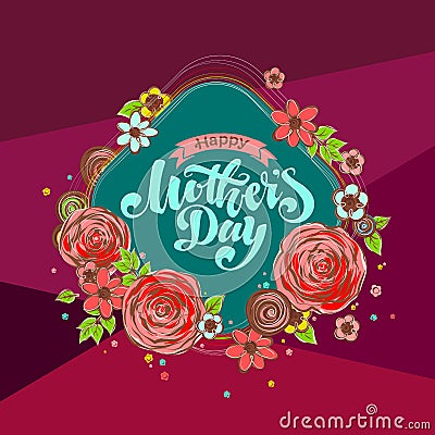 Happy Mothers Day Vector Illustration