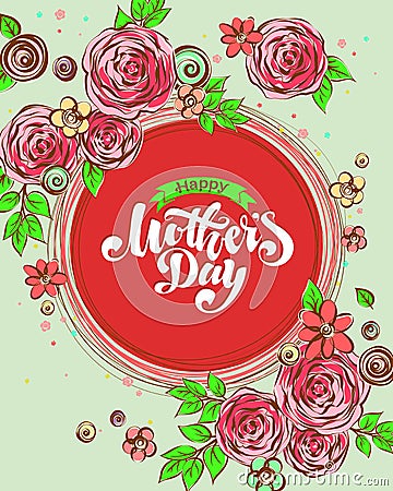 Happy Mothers Day Vector Illustration