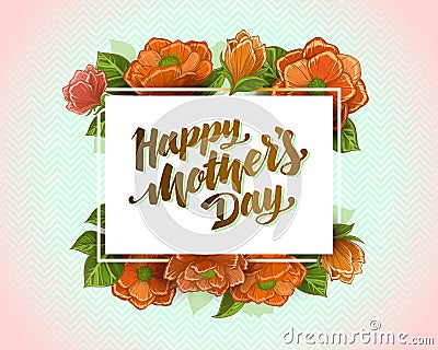 Happy Mothers Day Vector Illustration