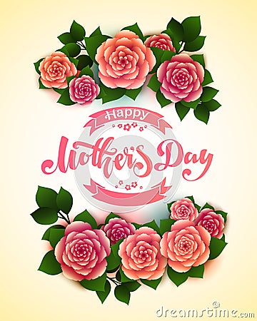 Happy Mothers Day Vector Illustration