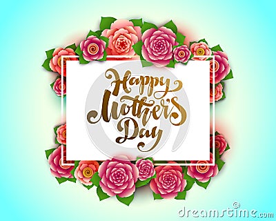 Happy Mothers Day Vector Illustration