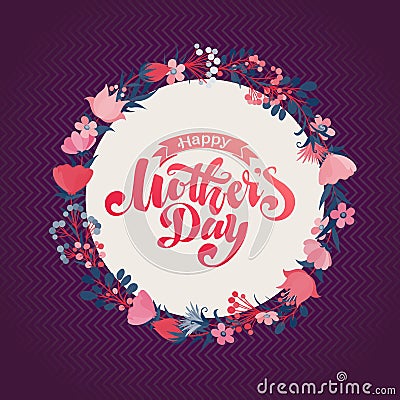 Happy Mothers Day Vector Illustration