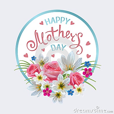 Happy Mothers Day Vector Illustration