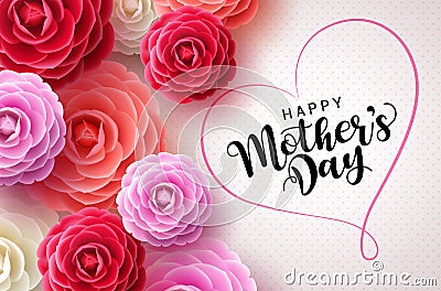 Happy mothers day vector greetings card background. Vector Illustration